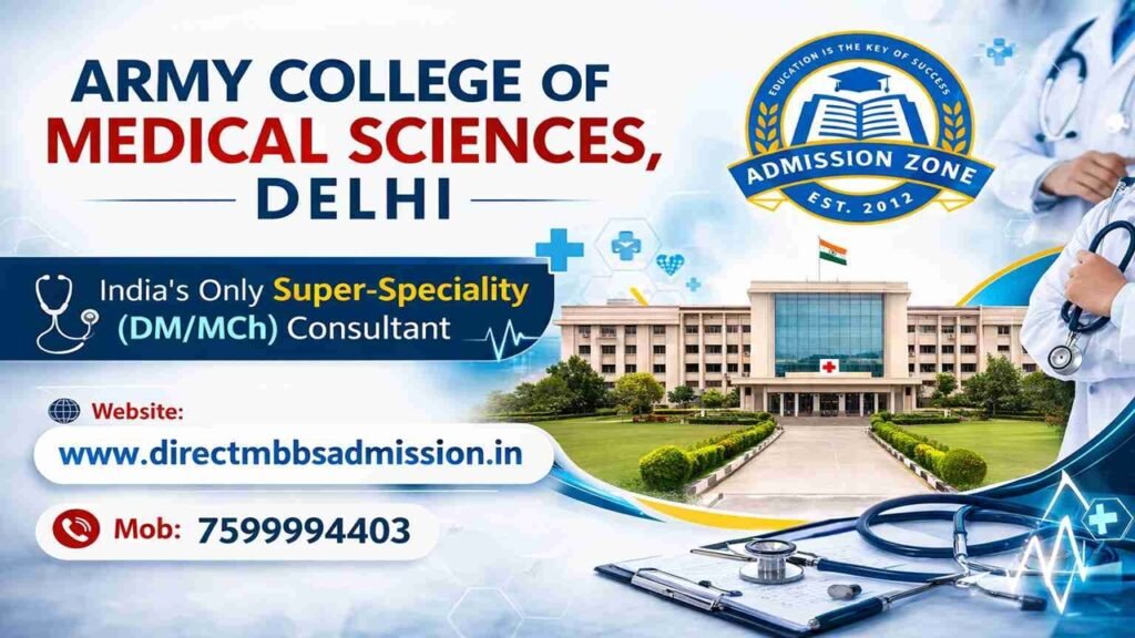 Army College of Medical Sciences, Delhi: Documents, Courses